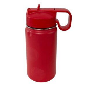 thermoflask kids flip straw red/pink 14 oz hot or cold